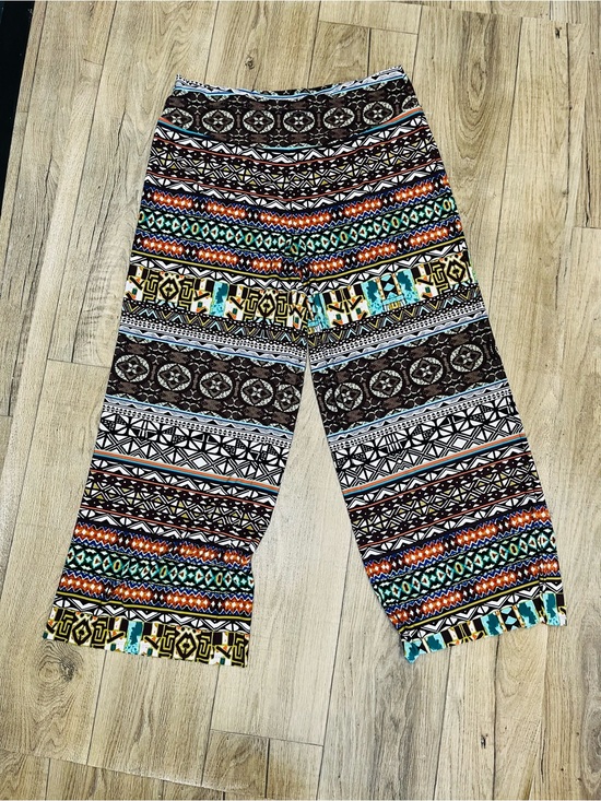 Cato Pants - Cato Wide-Leg Tribal Print Pants - Black, Brown, Blue, Green, Orange